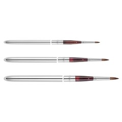 Kolinsky Travel Watercolor Brushes Sable Hair Round Watercolor Paint Brush 3pcs