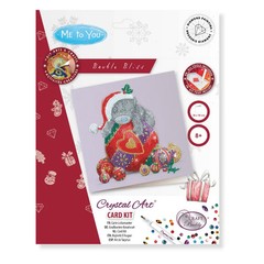 CraftBuddyUS CCK-MTY134: Bauble Bliss Tatty Teddy Crystal Art Card Kit 18x18cm
