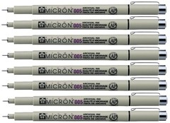 Sakura Pigma Micron pen 005 Black ink marker felt 1 Count (Pack of 8),