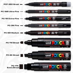 Uni POSCA PC-5M Water-Based Paint Markers Reversible Medium Tip 1.8-2.5mm Pink