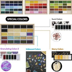Watercolor Paint Set 100 Colors Wooden Box Professional Kuretake Gansai TAMBI