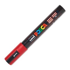 Posca Markers, Paint Marker, Dark Red Paint, 5M Medium Tip, Opaque, Acrylic
