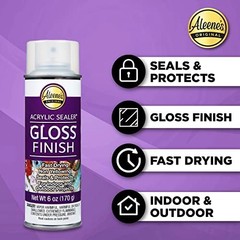 Acrylic Sealer Spray 6oz Gloss Finish Indoor Outdoor Clear Coat