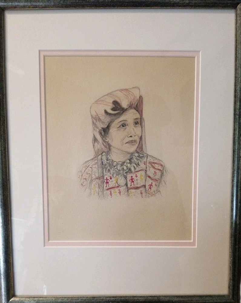 Rose Rulio Pencil & Gouache Portrait it Has Been Appraised.