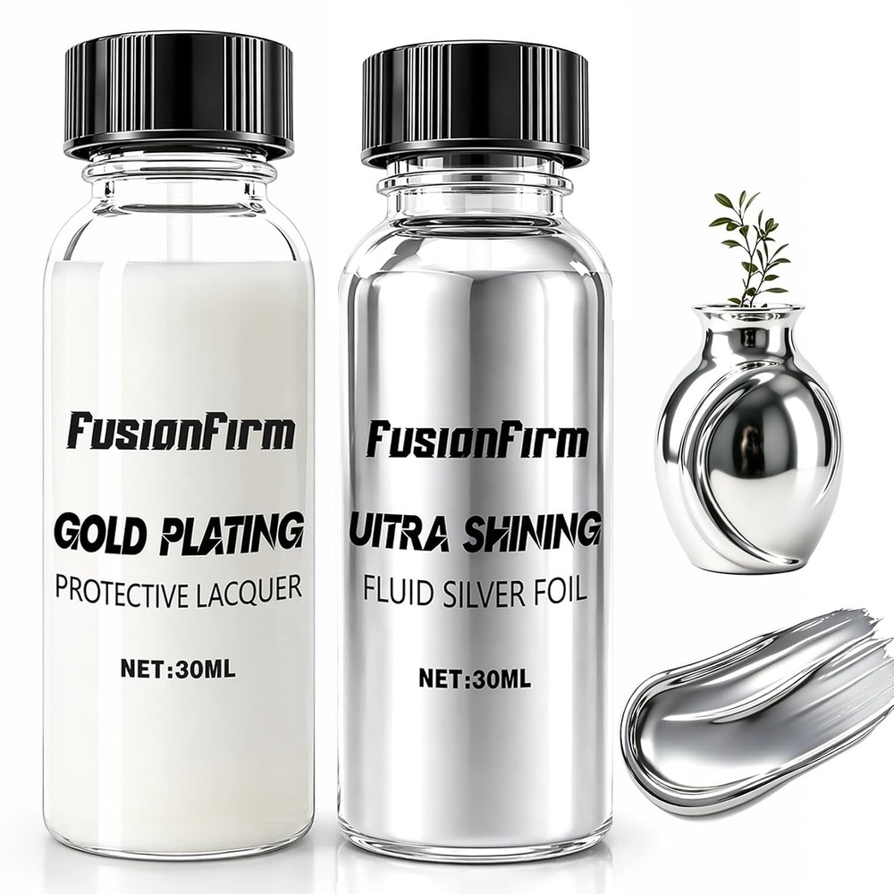 Alcohol Based Airbrush Paint Silver High Gloss Finish 1 Fl Liquid Leaf Paint