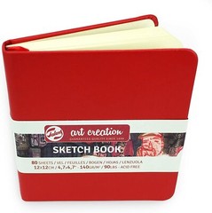 Hardback Sketchbook Art Creation 80 Sheets 140gsm 12 x 12cm Red – Royal Talens