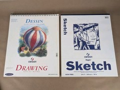 Artist Job Lot 6 Sketch Drawing Pads 14×17 Books 300+ Sheets Total Medium/Heavy