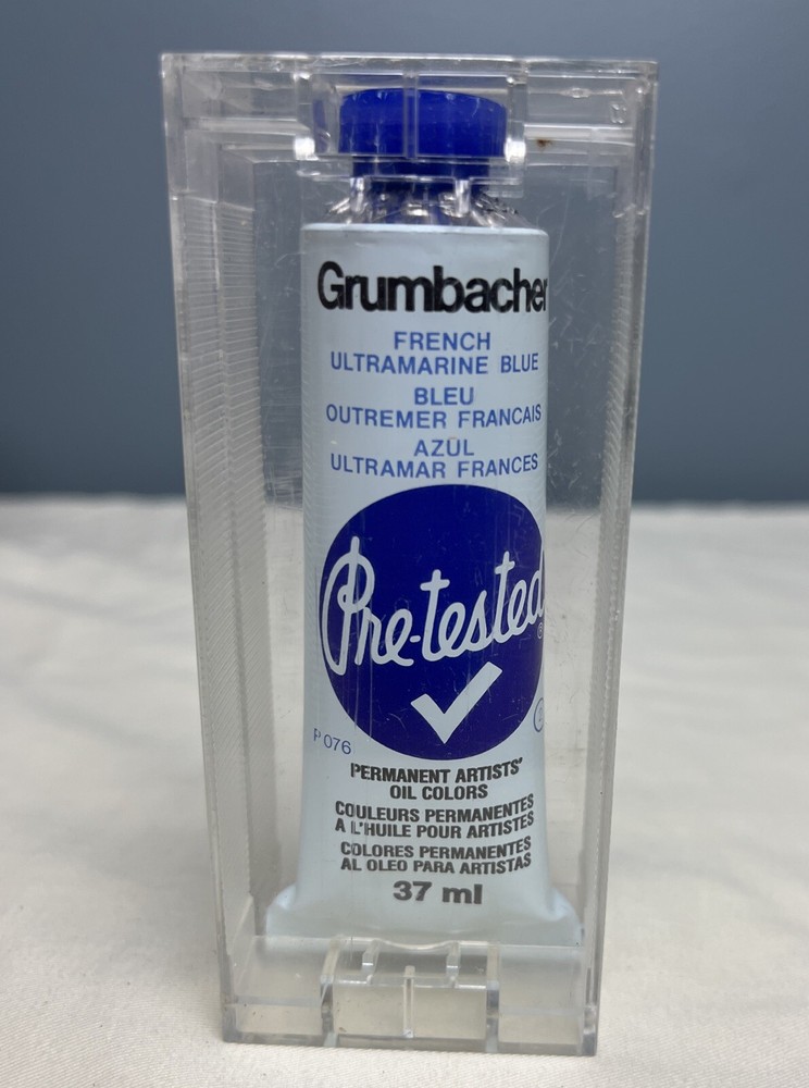 Grumbacher Pre-Tested Oil Paint, 37ml/1.25oz, French Ultramarine Blue P076 VTG