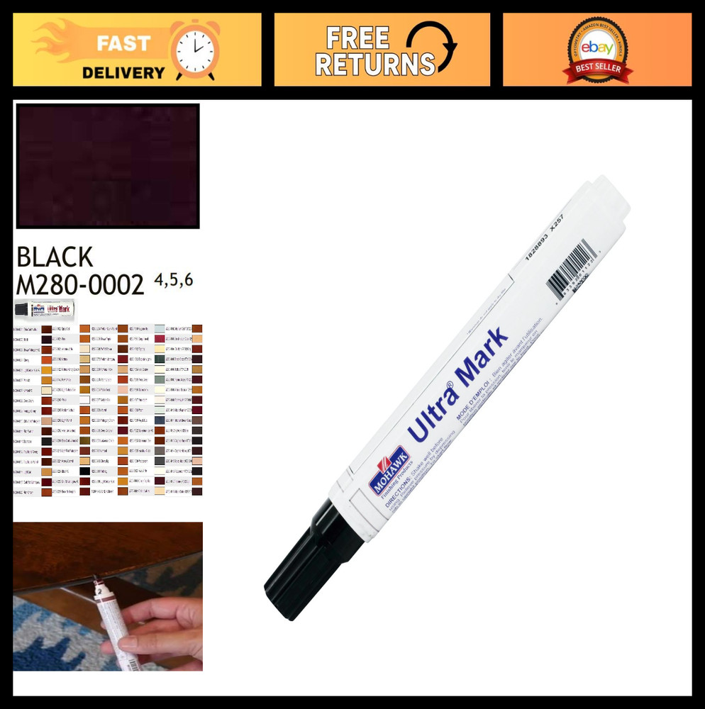 Wood Stain Touch Up Marker – Black Glaze, Furniture Repair, 1 Count, Easy Use