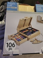 Artist Deluxe Painting Easel Drawing Art SET KIT 106pc BRAND NEW paint markers