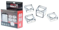 1 Box-4 Lids Snap-On Magnifier Cube Set (1.5″ Dia) 2.5X, 3.5X, 4X, 5X