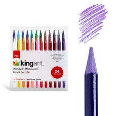 KingArt Woodless Watercolor Pencils Set, Soft Core, Pre-Sharpened Art Coloring