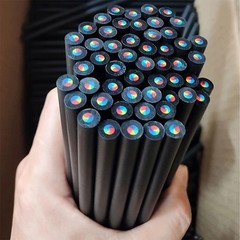 12pcs Black wood Rainbow Pencils Colouring Multi Colour Pencils Art Drawing