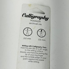 Calligraphy Marker Archival Ink 2.0mm & 3.5mm Brown Hampton Art 6pc Lot