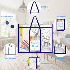 Large Poster Storage Bag, Extra-Large Portfolio Folder Art Portfolio Bag 30 X