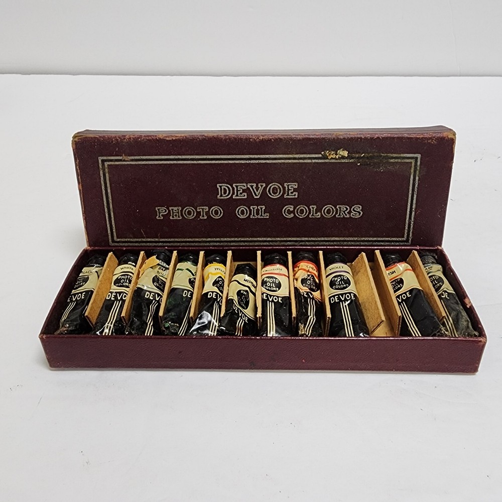 Vintage DEVOE Photo Oil Colors Paint READ DESCRIPTION