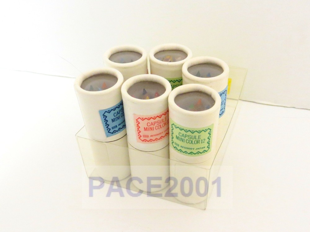 Lot of 6 Japanese mini pencils in paper tube(12 pencils each tube or 72 pencils)