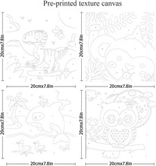 4 Pack DIY Paint by Numbers for Kids Ages 4-8 – Paint by Number for Kids Beginne