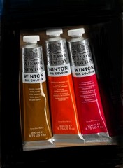 3 tubes WINSOR & NEWTON WINTON OIL COLOUR paint 200ml color