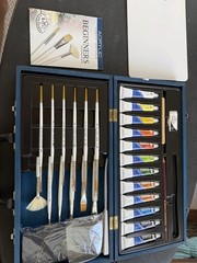 Royal Langnickel Essentials Acrylic Set w/Premier Brushes Wooden Box Set – 32pc