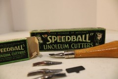 Vintage Speedball Linoleum Cutter No. 1 Boxed with Blades