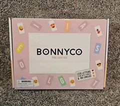 NEW! BONNYCO Pink Light Box 1220 Letters Symbols Emojis Funniest Lightbox