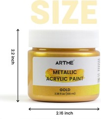 Metallic Gold Acrylic Paint, 100ML Non-Toxic, Non-Fading Gold Leaf Paint for Art