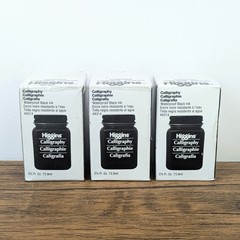 3 Pack – Higgins Waterproof Black Calligraphy Ink, 2.5oz (73.9ml) Bottle