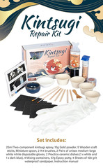 Kintsugi Repair Kit for Ceramics, Kintsugi Japanese Pottery Repair Kit W/Practic