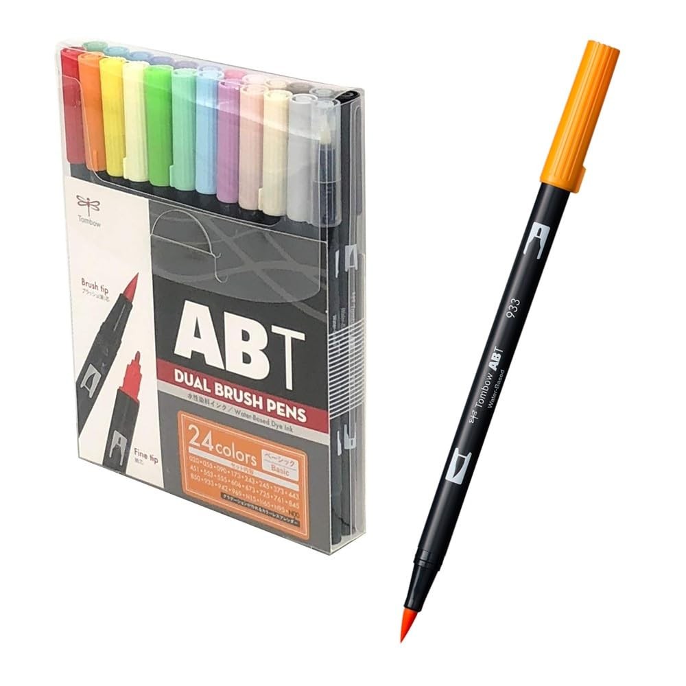 Assorted ABT Dual Brush Pen Twin Type Graphic Marker WaterBased Ink