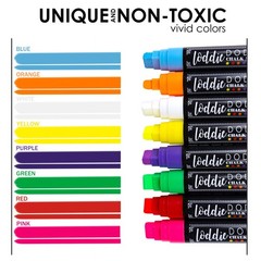 Loddie Doddie Jumbo Chalkboard Markers – 8 Pack Multicolor 15 Mm Chisel Tip –