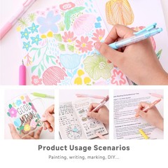 Acrylic Gel Pens 0.7mm Fine Tip Adult Coloring Drawing DIY Crafts 6 PCS