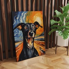 NiArt Paint by Numbers for Adults 16″ x 20″ The Screaming Dog + Unframed