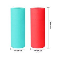 2 Pcs Sublimation Tumblers, 20oz Skinny Straight Silicone Wraps, Bands for Bo…