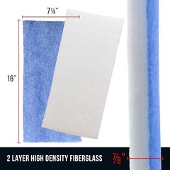 Versatile Airbrush Spray Booth Filter Compatible with Top Models – 16″ x 7.25″