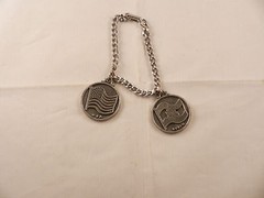 ARTEX VINTAGE CHARM BRACELET 1971 PARADE OF NATIONS – USA & SPAIN