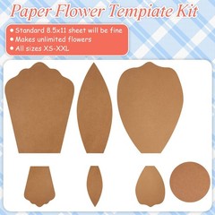 28 Pcs Paper Flowers Template Kit DIY Flower as pictures show