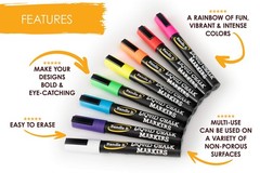 Bandle B. Chalk Markers – 8 Vibrant, 1 Count (Pack of 8), Vibrant 6mm