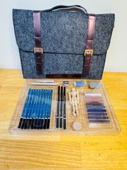 Artist’s Loft Drawing Set with Felted Case, Sketch Pad & Tips/techniques manual