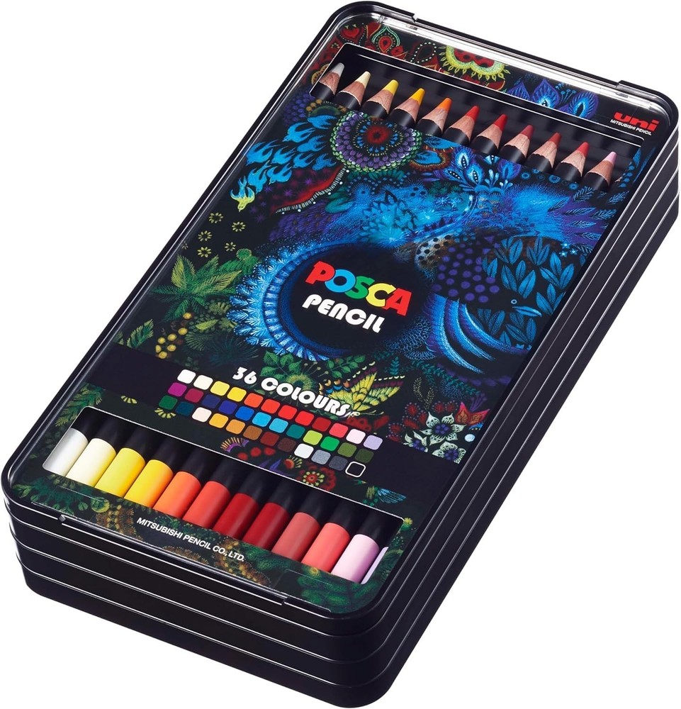 Posca Oil and Wax Coloring Pencils Art Set 36 Prismacolor Colored Pencils Dra