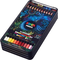 Posca Oil and Wax Coloring Pencils Art Set 36 Prismacolor Colored Pencils Dra