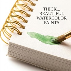 Beautiful Watercolor Book for Beginners – Guided 6.5 x 9 inches, Botanical