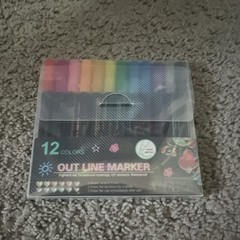 KOUSICOO Double Line Marker Pens Outline Marker Set Multicolor 12 Colors