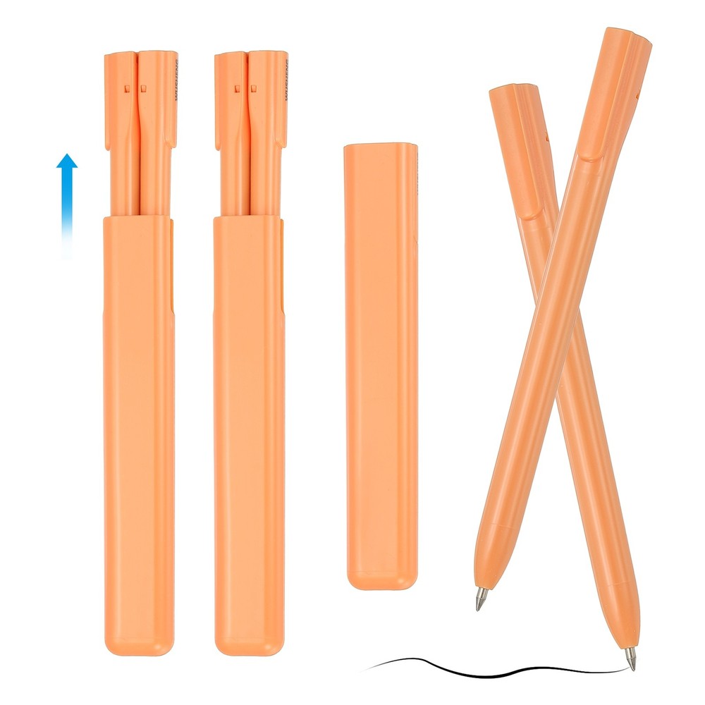 6 Pcs 0.5mm Rollerball Pens, Gel Ink Pens for Gift, Orange