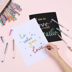 – Metallic Gel Pens, 25 Unique Metallic Colors, Gel Pens for Adult Coloring Book