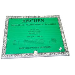 Arches 12×16″ Watercolor Block Paper White (1795062) Watercolour 20 Sheet 140 lb