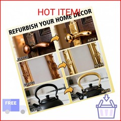Gold Leaf Paint, Gold Paint for Metal and Wood – Rich Metallic Shine, Fast Dryin