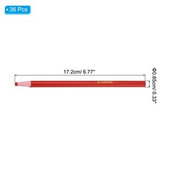 Peel-Off China Markers, 36 Pack Grease Wax Pencils Wood, Red