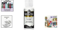 Versatile Multi-Surface Acrylic Craft Paint – 2 oz Bottle in Wicker White Color