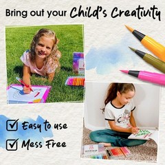 Watercolor Brush Pens 28 Pack Painting Pad Water Markers Lettering Coloring